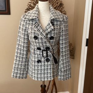 WHBM plaid pea coat